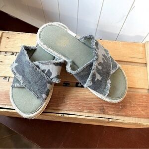 Etnies Camo Print Fabric And Jute Sandals